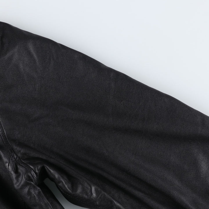 Wilsons Leather Padded Swing Top Leather Blouson, Men's Size XL genuine leather black type Vintage Second Hand