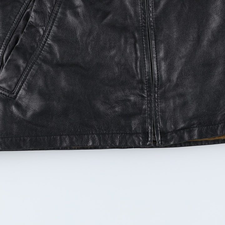 Wilsons Leather Padded Swing Top Leather Blouson, Men's Size XL genuine leather black type Vintage Second Hand