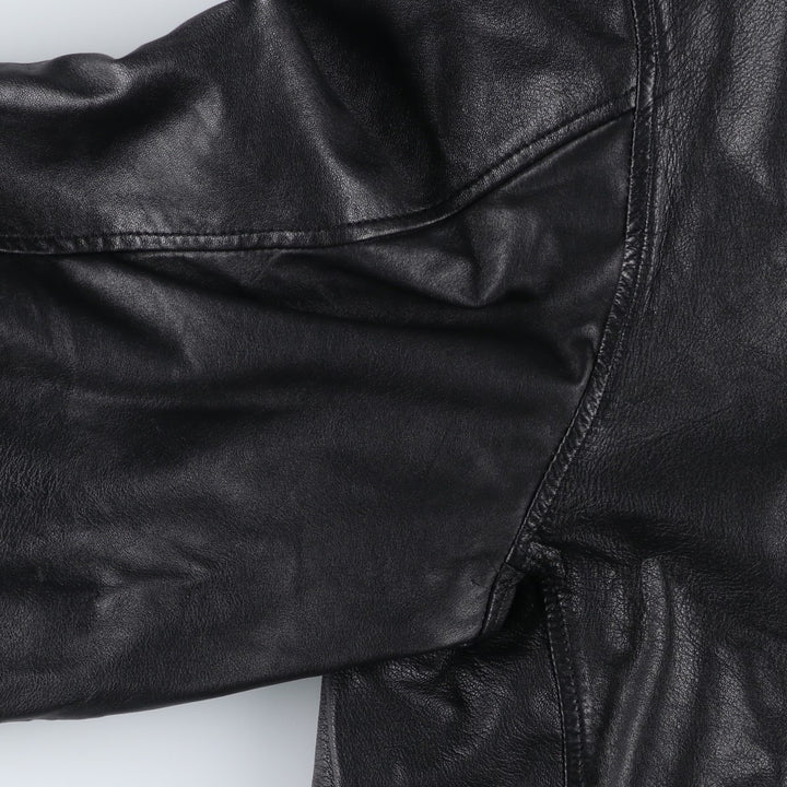 Wilsons Leather Padded Swing Top Leather Blouson, Men's Size XL genuine leather black type Vintage Second Hand