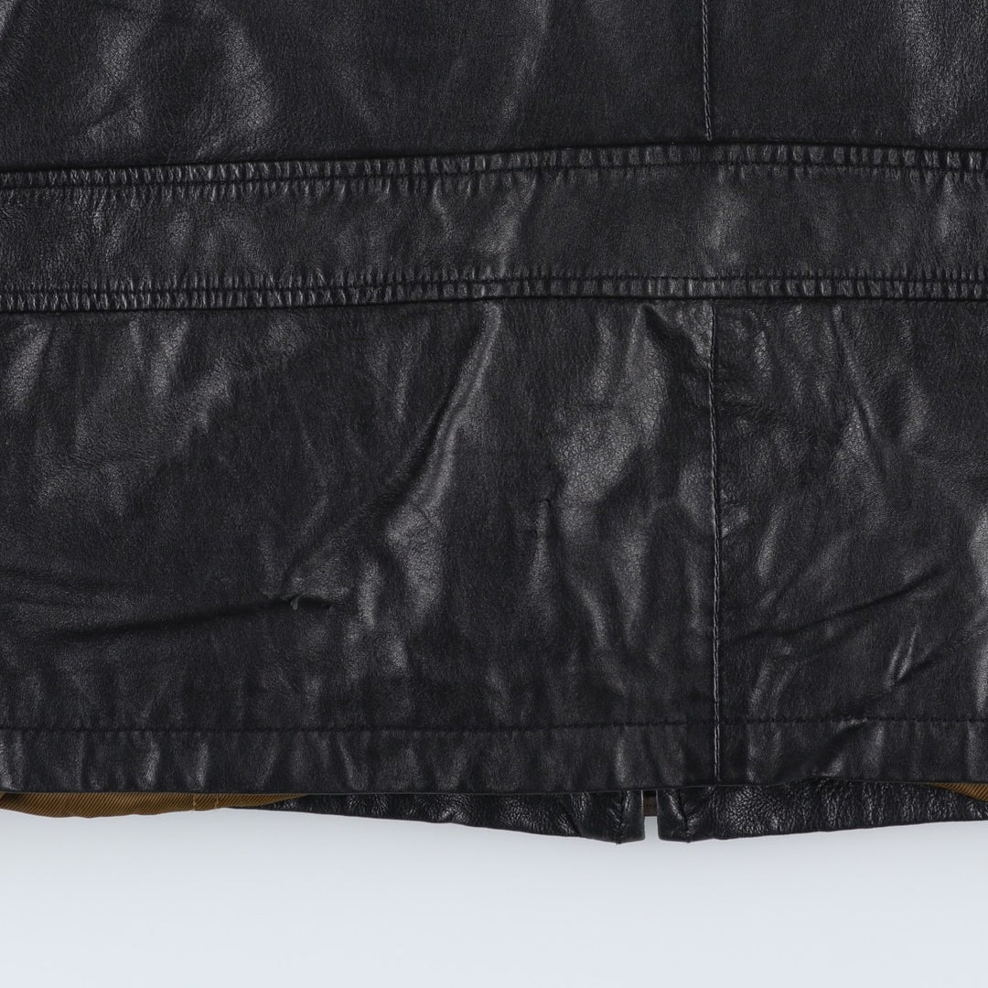 Wilsons Leather Padded Swing Top Leather Blouson, Men's Size XL genuine leather black type Vintage Second Hand