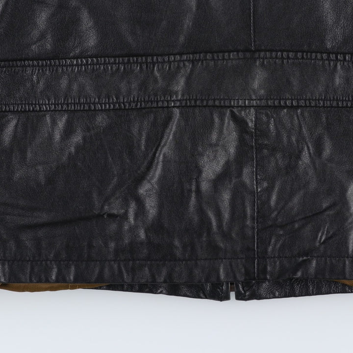 Wilsons Leather Padded Swing Top Leather Blouson, Men's Size XL genuine leather black type Vintage Second Hand