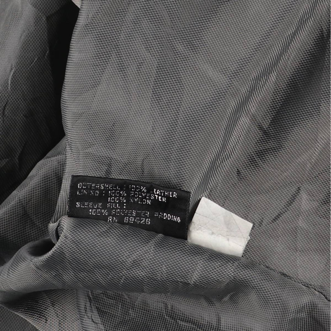 Wilsons Leather Pelle Studio Padded Swing-Top Leather Blouson, Men's Size L genuine leather black type Vintage Second Hand