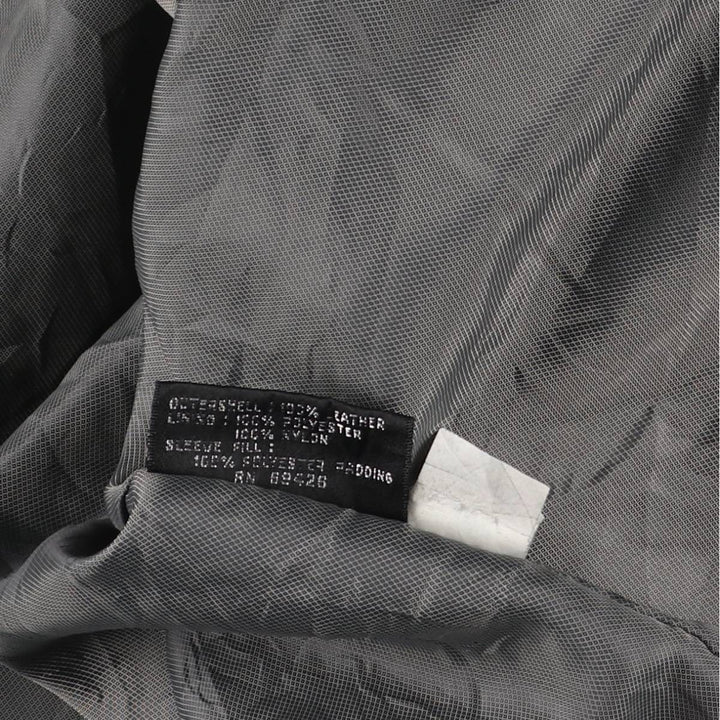 Wilsons Leather Pelle Studio Padded Swing-Top Leather Blouson, Men's Size L genuine leather black type Vintage Second Hand