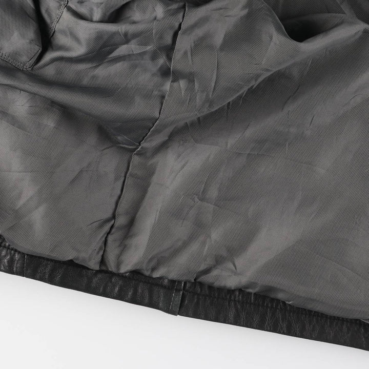 Wilsons Leather Pelle Studio Padded Swing-Top Leather Blouson, Men's Size L genuine leather black type Vintage Second Hand