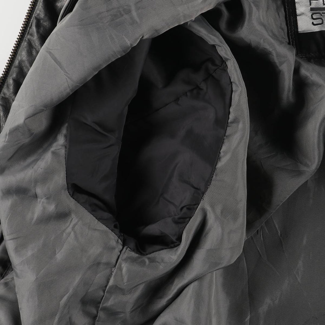 Wilsons Leather Pelle Studio Padded Swing-Top Leather Blouson, Men's Size L genuine leather black type Vintage Second Hand
