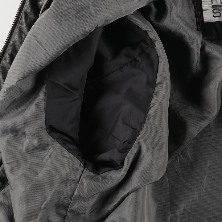Wilsons Leather Pelle Studio Padded Swing-Top Leather Blouson, Men's Size L genuine leather black type Vintage Second Hand
