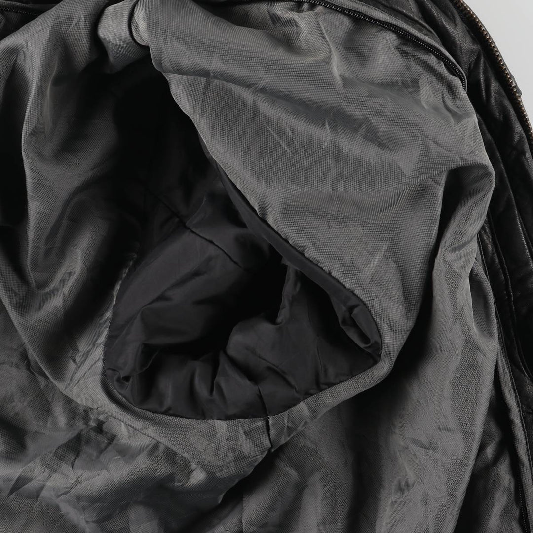Wilsons Leather Pelle Studio Padded Swing-Top Leather Blouson, Men's Size L genuine leather black type Vintage Second Hand