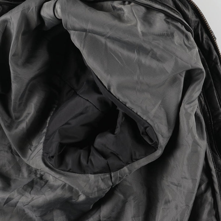 Wilsons Leather Pelle Studio Padded Swing-Top Leather Blouson, Men's Size L genuine leather black type Vintage Second Hand