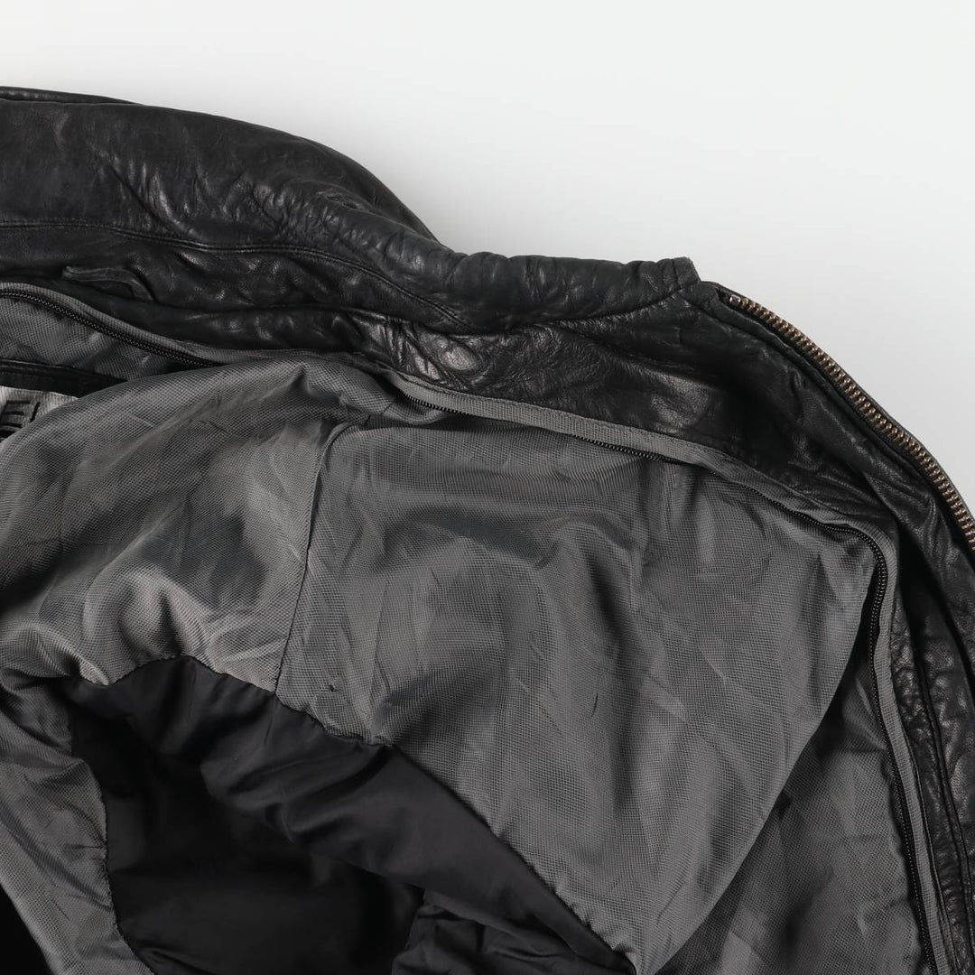 Wilsons Leather Pelle Studio Padded Swing-Top Leather Blouson, Men's Size L genuine leather black type Vintage Second Hand