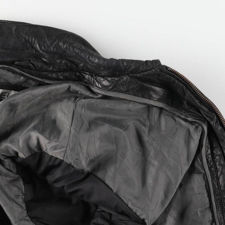 Wilsons Leather Pelle Studio Padded Swing-Top Leather Blouson, Men's Size L genuine leather black type Vintage Second Hand