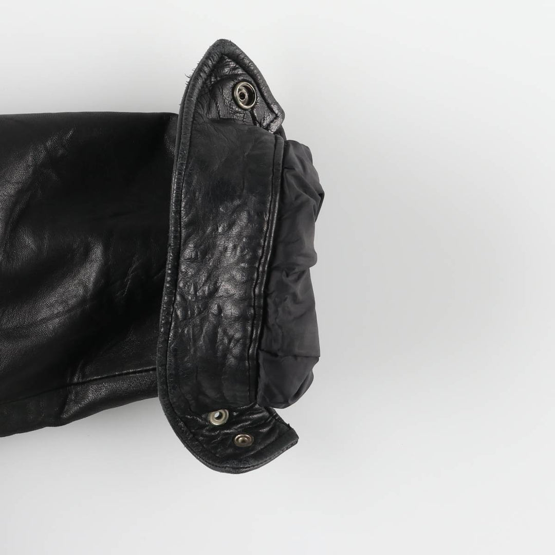 Wilsons Leather Pelle Studio Padded Swing-Top Leather Blouson, Men's Size L genuine leather black type Vintage Second Hand