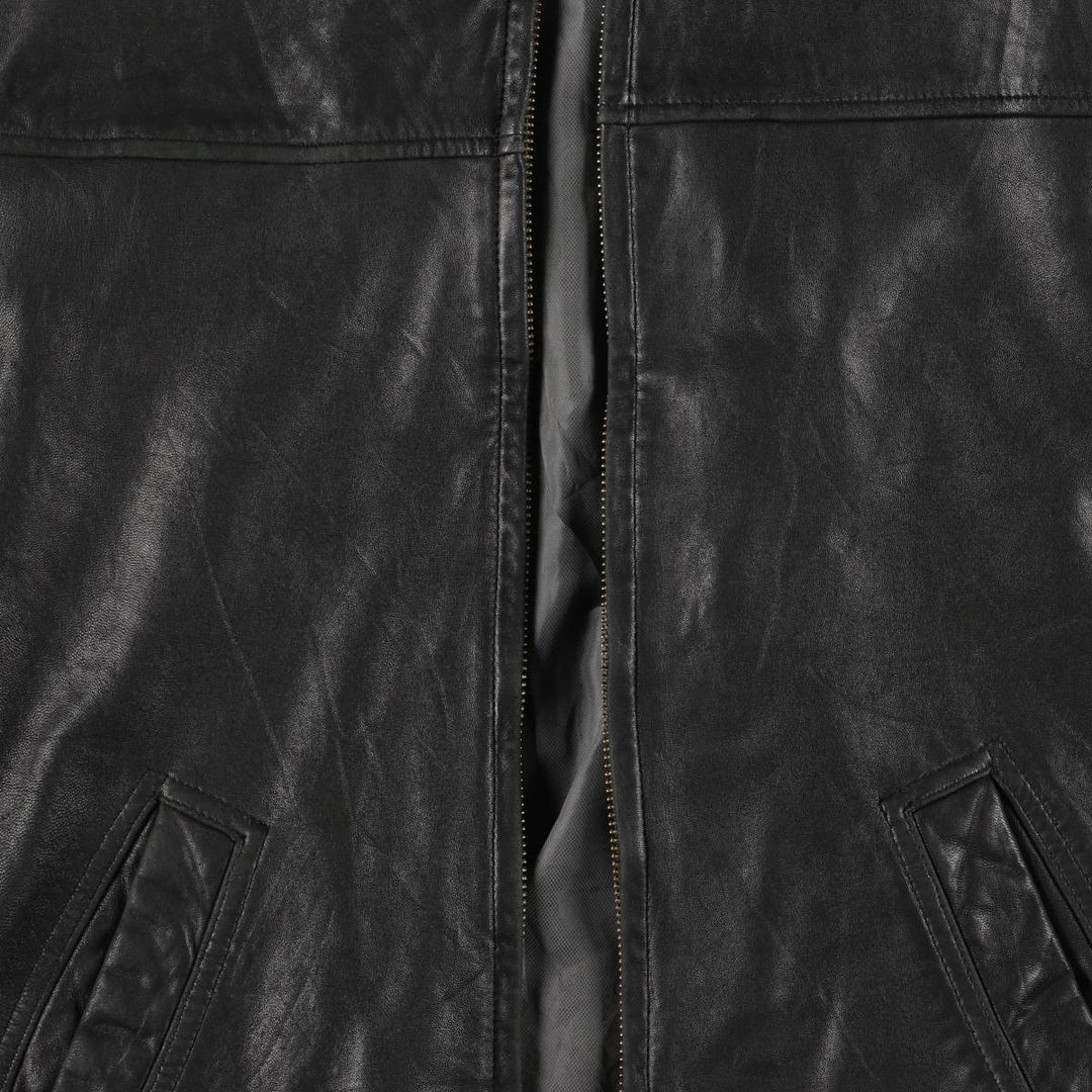 Wilsons Leather Pelle Studio Padded Swing-Top Leather Blouson, Men's Size L genuine leather black type Vintage Second Hand