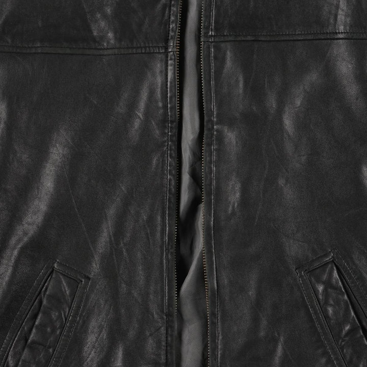 Wilsons Leather Pelle Studio Padded Swing-Top Leather Blouson, Men's Size L genuine leather black type Vintage Second Hand