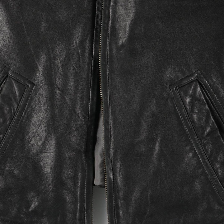 Wilsons Leather Pelle Studio Padded Swing-Top Leather Blouson, Men's Size L genuine leather black type Vintage Second Hand