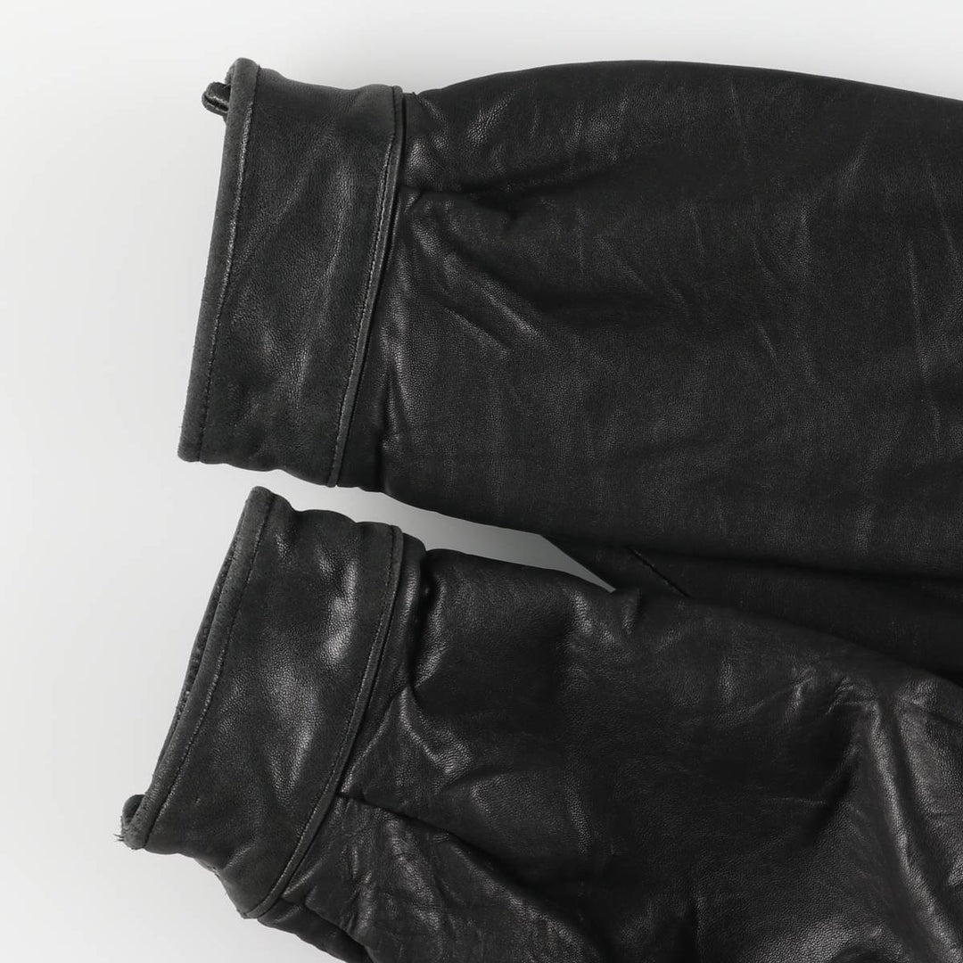 Wilsons Leather Pelle Studio Padded Swing-Top Leather Blouson, Men's Size L genuine leather black type Vintage Second Hand