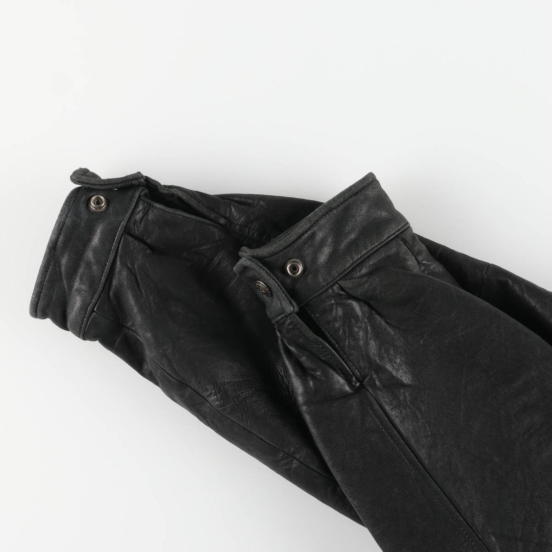Wilsons Leather Pelle Studio Padded Swing-Top Leather Blouson, Men's Size L genuine leather black type Vintage Second Hand