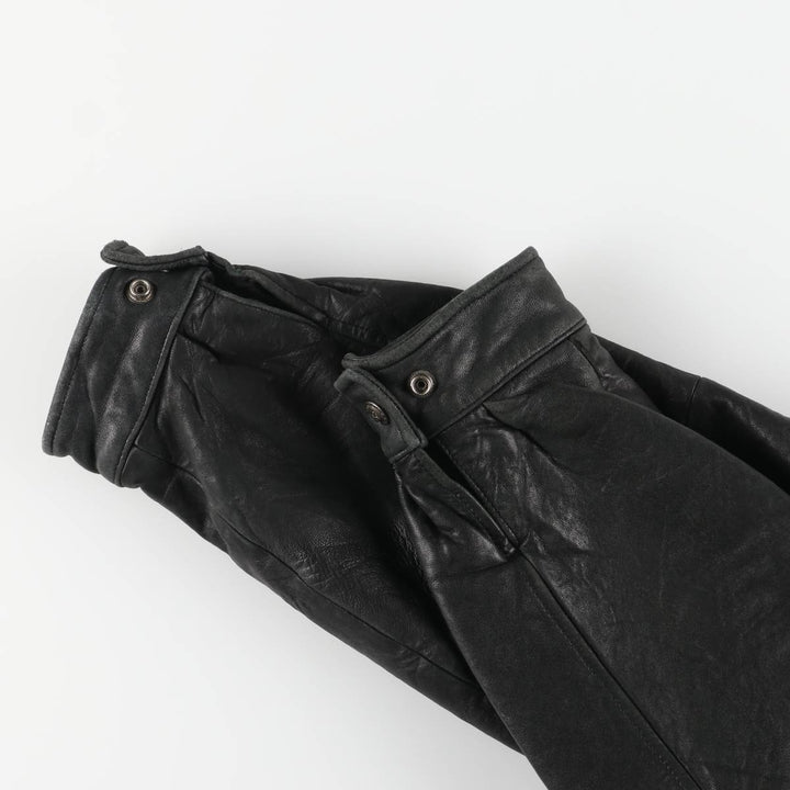 Wilsons Leather Pelle Studio Padded Swing-Top Leather Blouson, Men's Size L genuine leather black type Vintage Second Hand