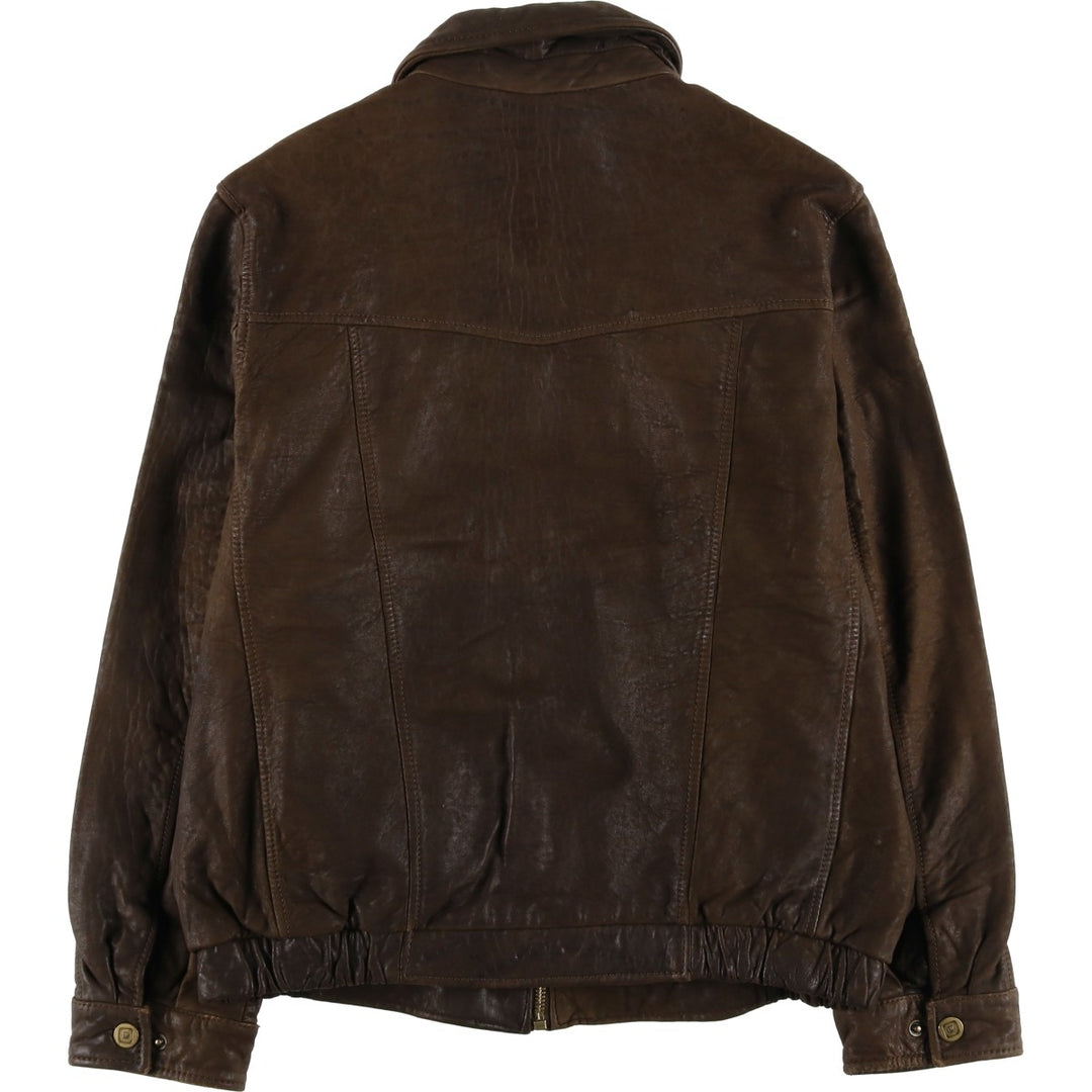 LW Swing Top Leather Blouson Men's Size L genuine leather brown type Vintage Second Hand