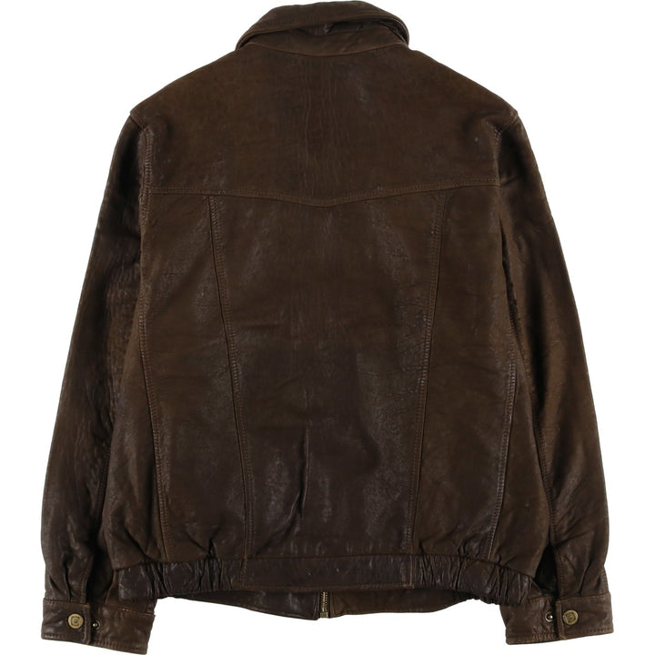 LW Swing Top Leather Blouson Men's Size L genuine leather brown type Vintage Second Hand