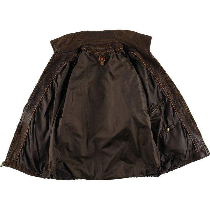 LW Swing Top Leather Blouson Men's Size L genuine leather brown type Vintage Second Hand