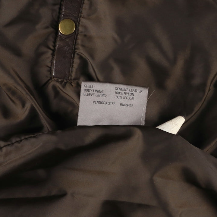 LW Swing Top Leather Blouson Men's Size L genuine leather brown type Vintage Second Hand