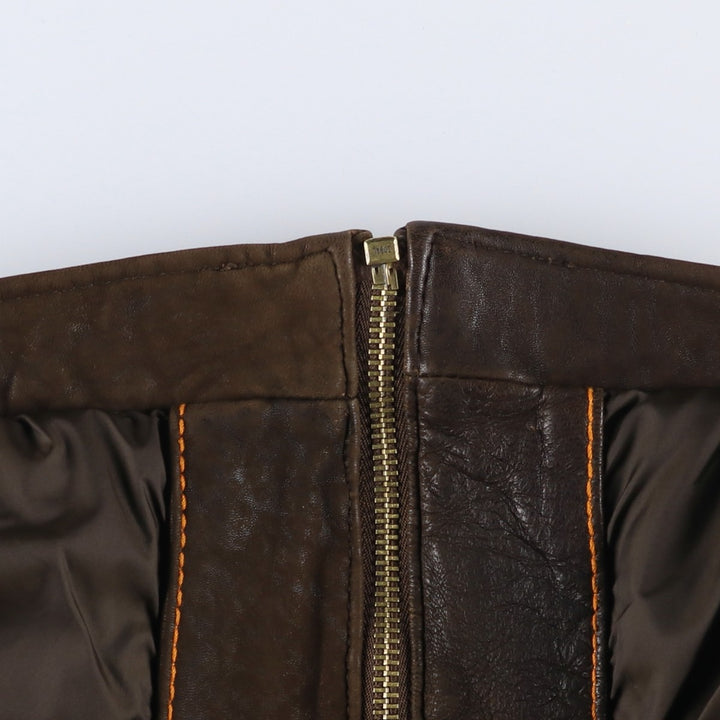 LW Swing Top Leather Blouson Men's Size L genuine leather brown type Vintage Second Hand