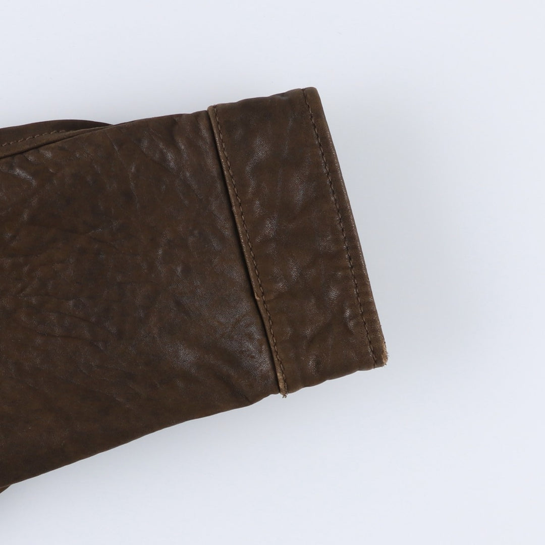 LW Swing Top Leather Blouson Men's Size L genuine leather brown type Vintage Second Hand