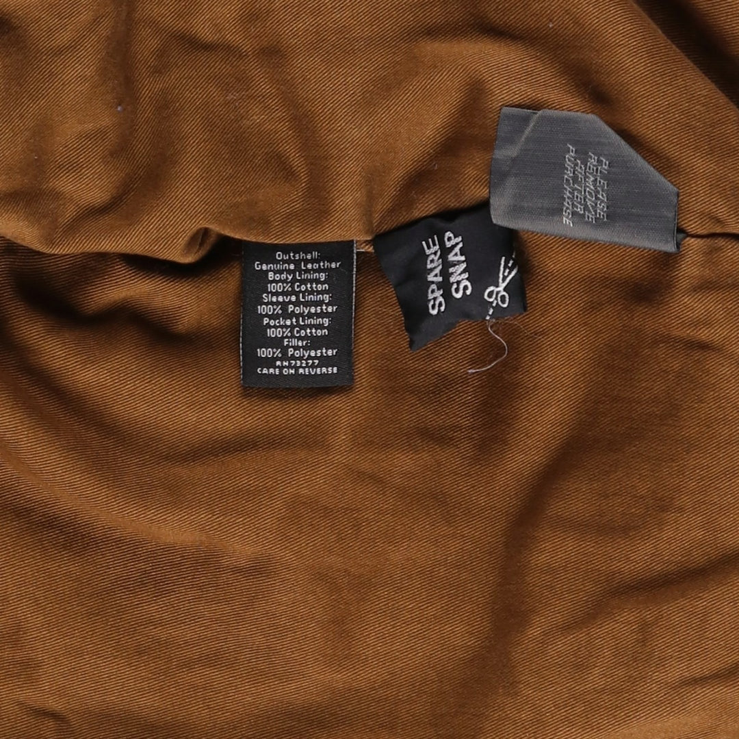 Craft and Barrow Padded Swing-Top Leather Blouson, Men's Size M genuine leather brown type Vintage Second Hand