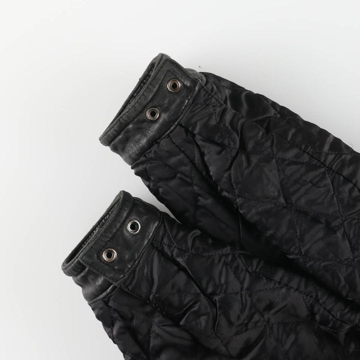 Pierre Cardin padded leather flight jacket, men's size XL Faux leather black type Vintage Second Hand