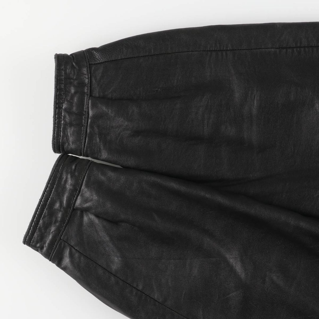 Pierre Cardin padded leather flight jacket, men's size XL Faux leather black type Vintage Second Hand