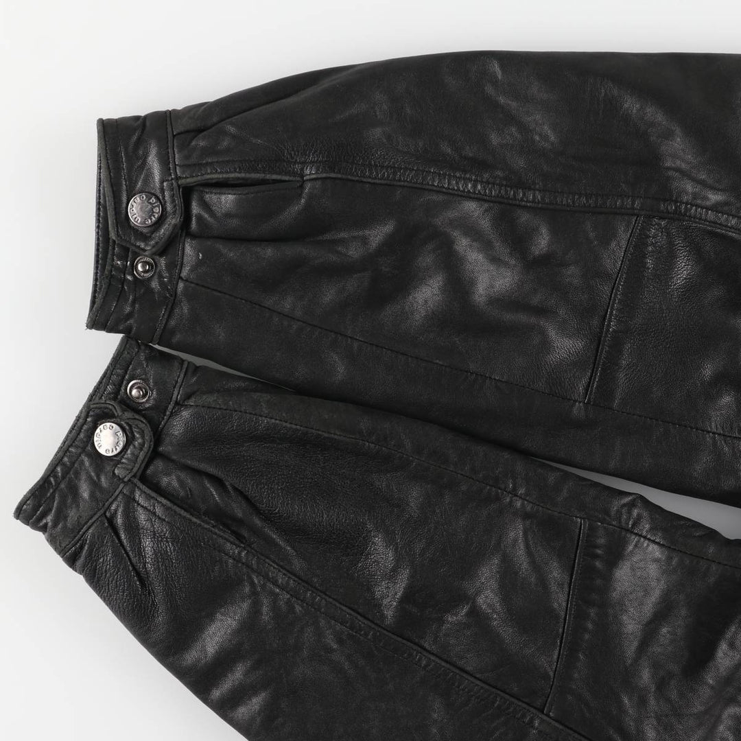 Pierre Cardin padded leather flight jacket, men's size XL Faux leather black type Vintage Second Hand