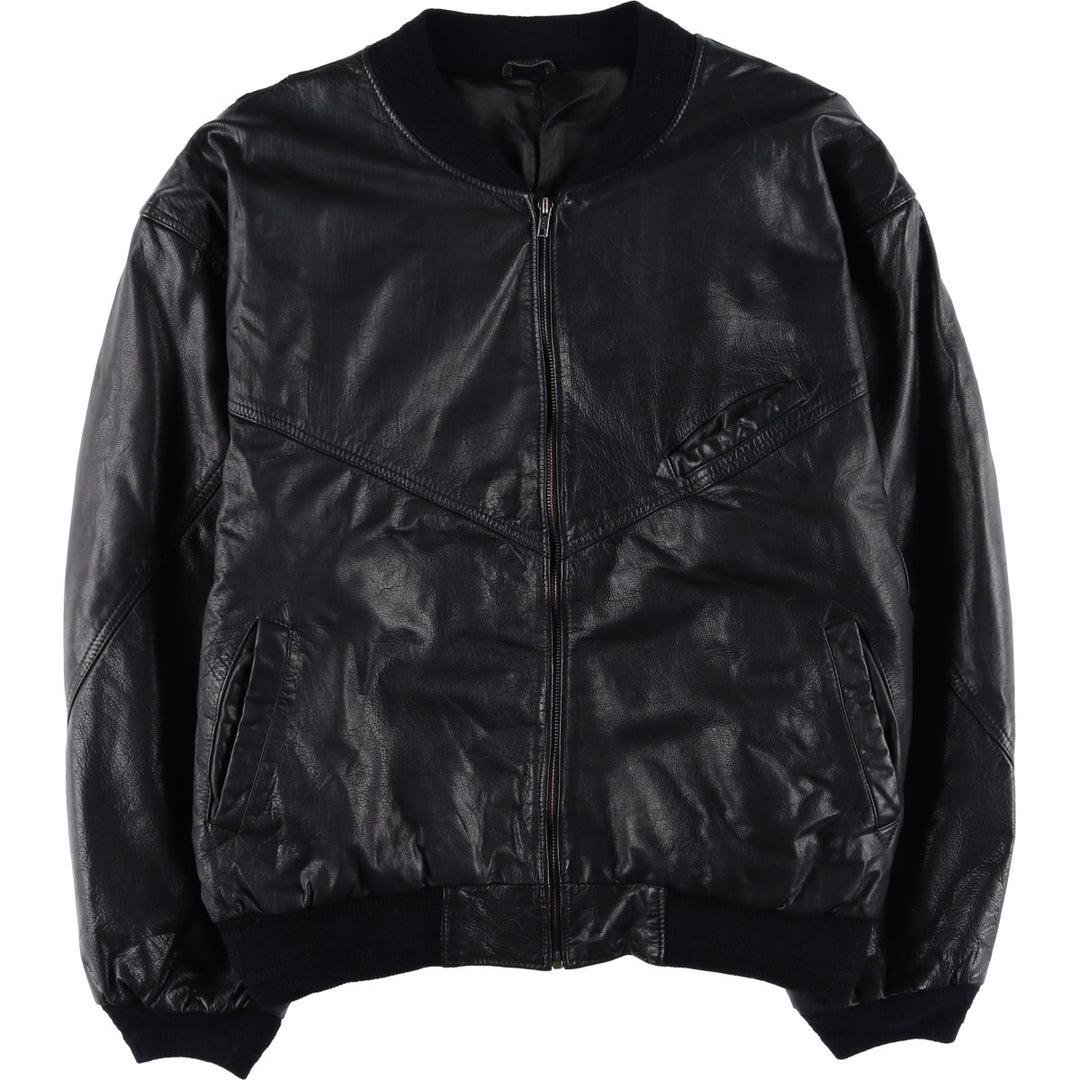 DINOSAURIO Padded Leather Blouson, Men's Size XL unclear black type Vintage Second Hand