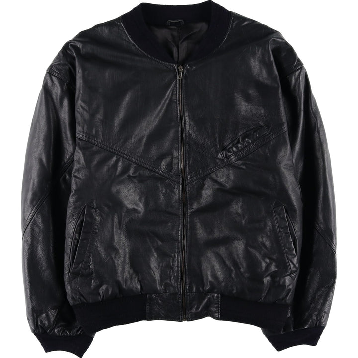 DINOSAURIO Padded Leather Blouson, Men's Size XL unclear black type Vintage Second Hand