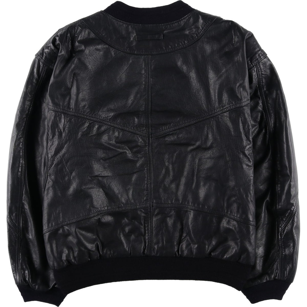 DINOSAURIO Padded Leather Blouson, Men's Size XL unclear black type Vintage Second Hand