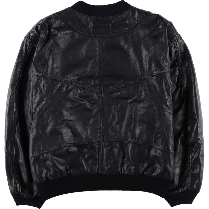 DINOSAURIO Padded Leather Blouson, Men's Size XL unclear black type Vintage Second Hand