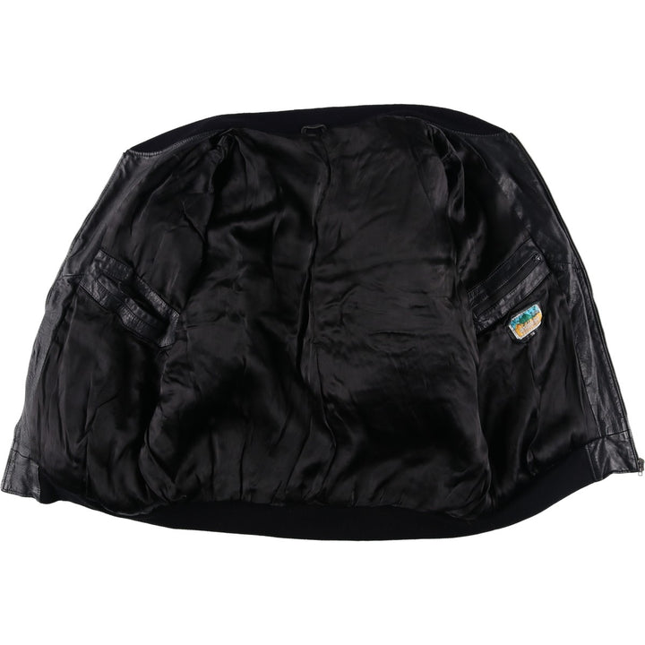 DINOSAURIO Padded Leather Blouson, Men's Size XL unclear black type Vintage Second Hand