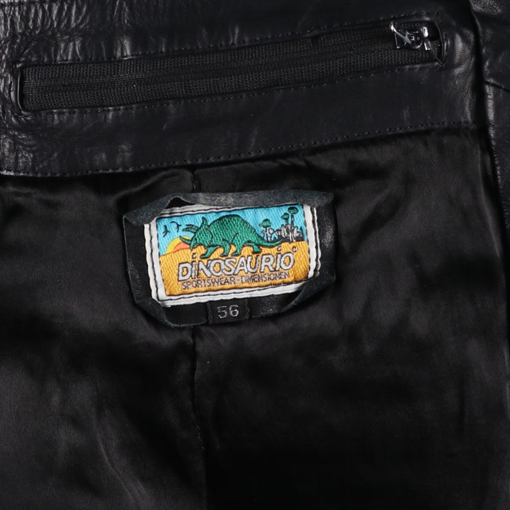 DINOSAURIO Padded Leather Blouson, Men's Size XL unclear black type Vintage Second Hand