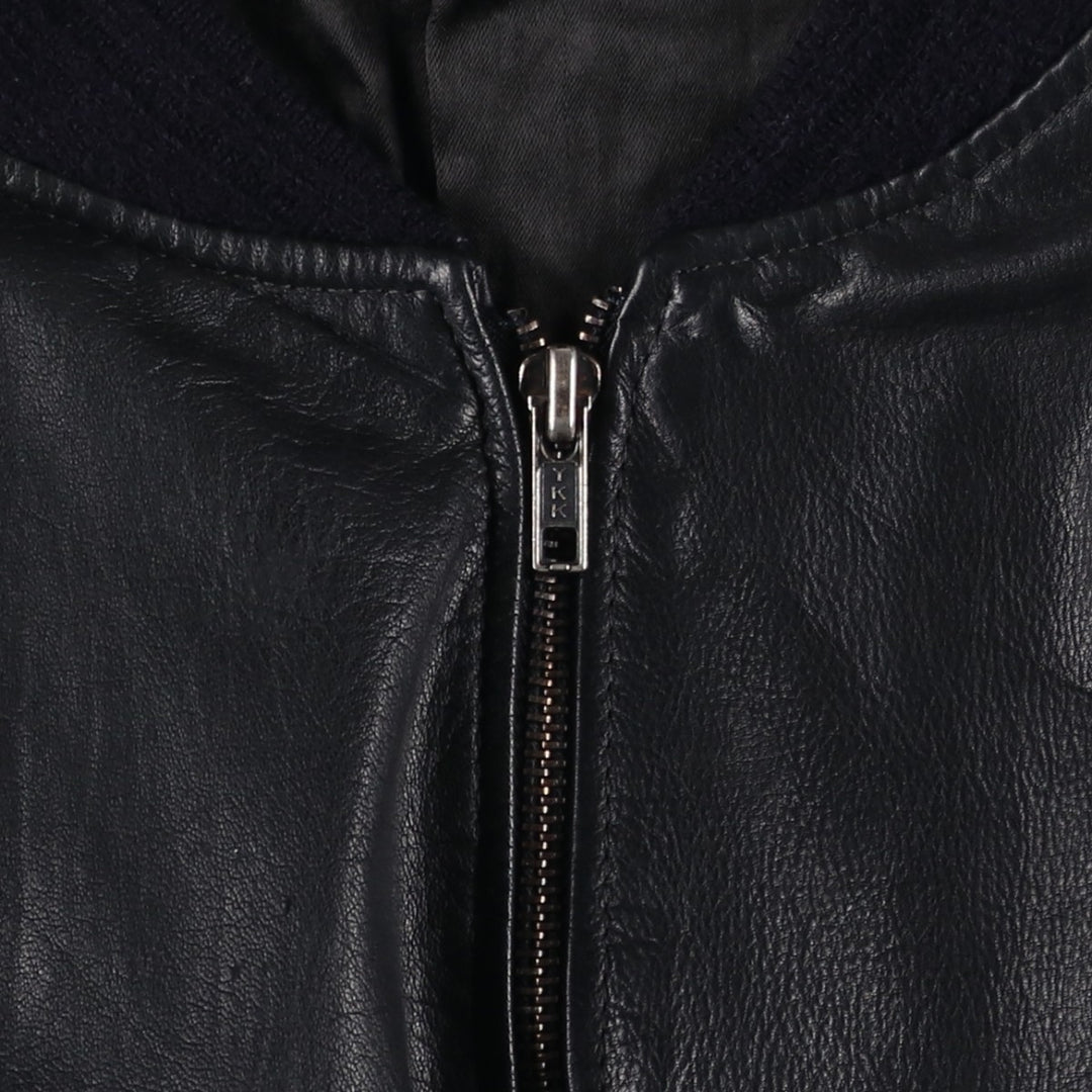 DINOSAURIO Padded Leather Blouson, Men's Size XL unclear black type Vintage Second Hand