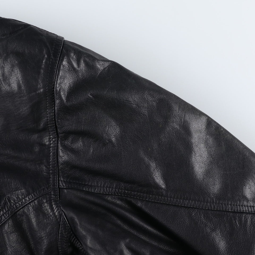 DINOSAURIO Padded Leather Blouson, Men's Size XL unclear black type Vintage Second Hand