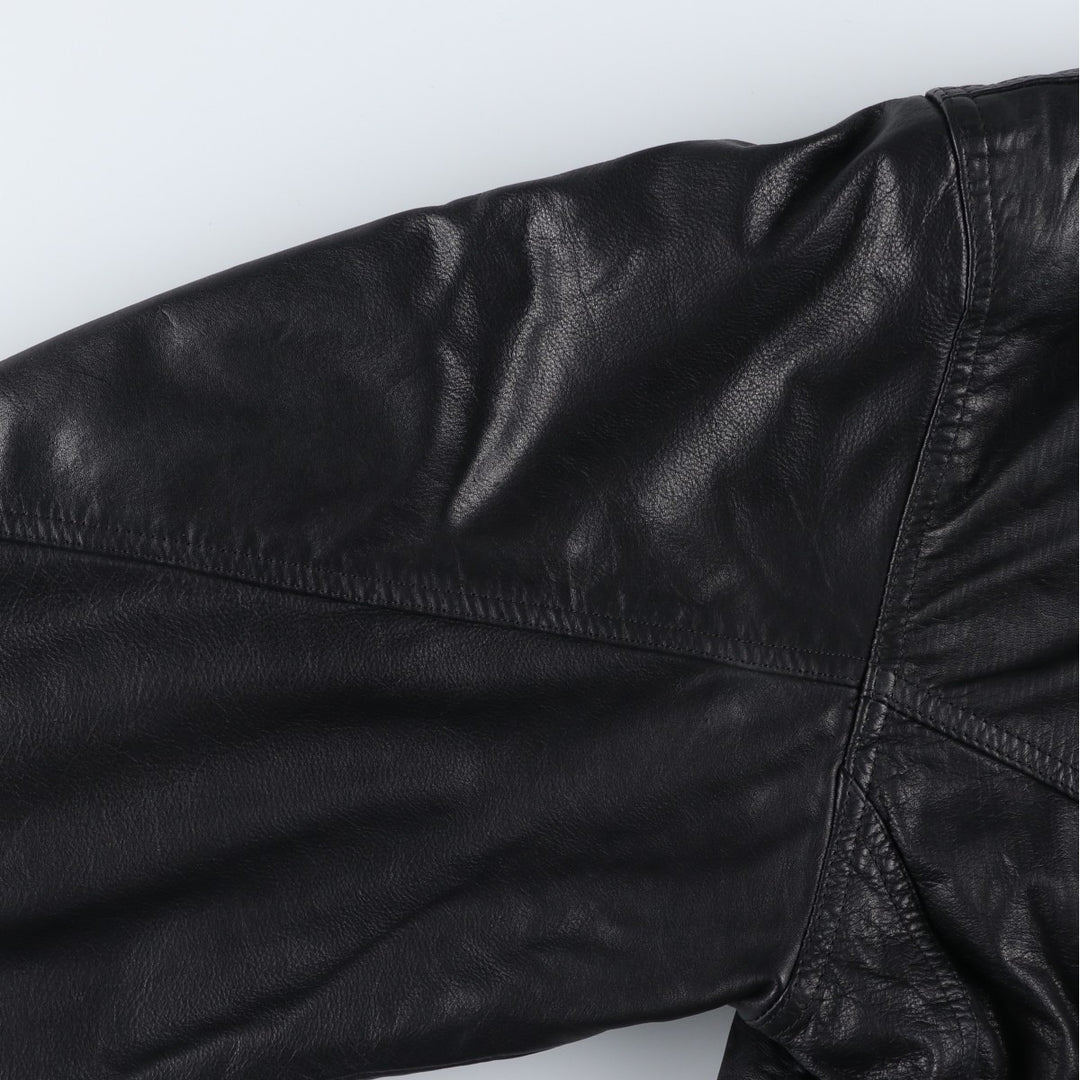 DINOSAURIO Padded Leather Blouson, Men's Size XL unclear black type Vintage Second Hand