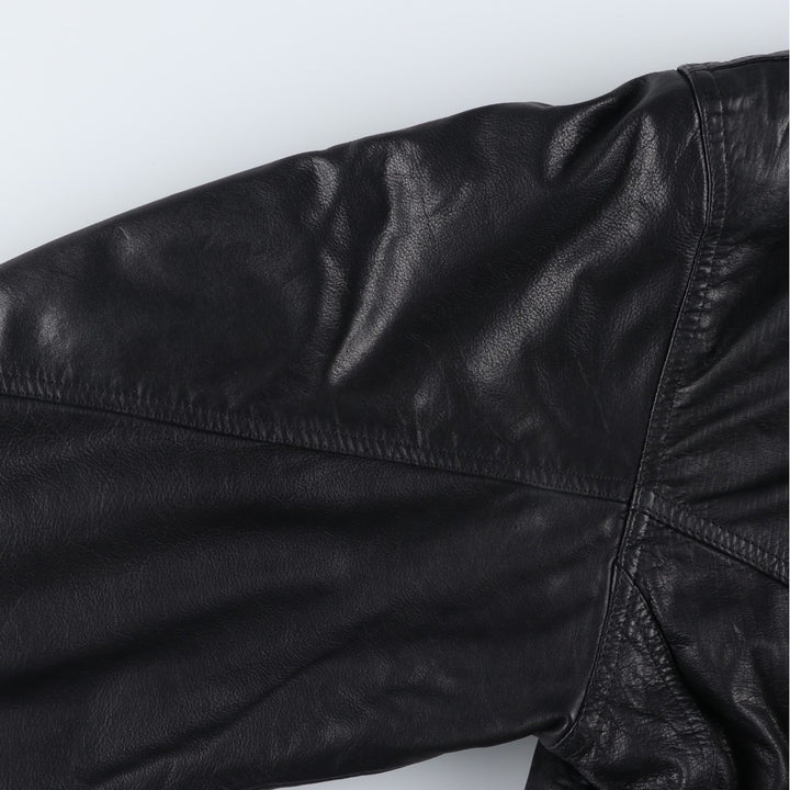 DINOSAURIO Padded Leather Blouson, Men's Size XL unclear black type Vintage Second Hand