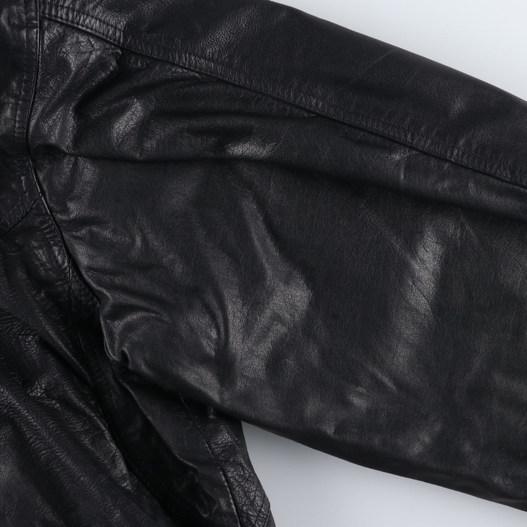 DINOSAURIO Padded Leather Blouson, Men's Size XL unclear black type Vintage Second Hand