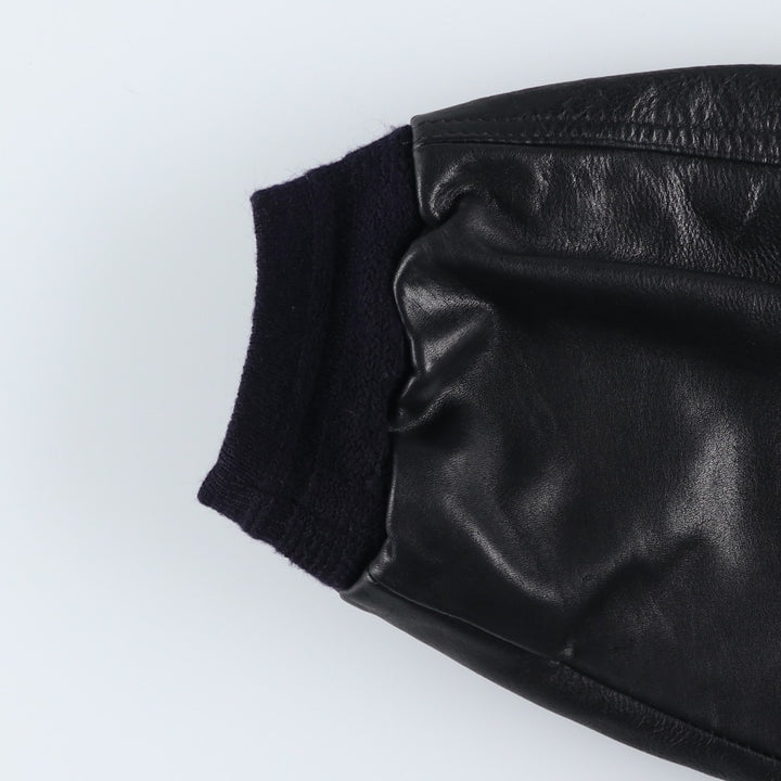 DINOSAURIO Padded Leather Blouson, Men's Size XL unclear black type Vintage Second Hand