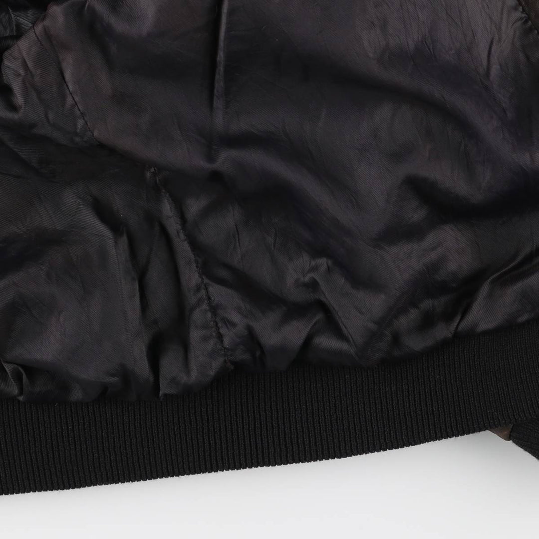 Leather blouson, men's size XL unclear brown type Vintage Second Hand