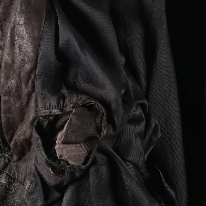 Leather blouson, men's size XL unclear brown type Vintage Second Hand