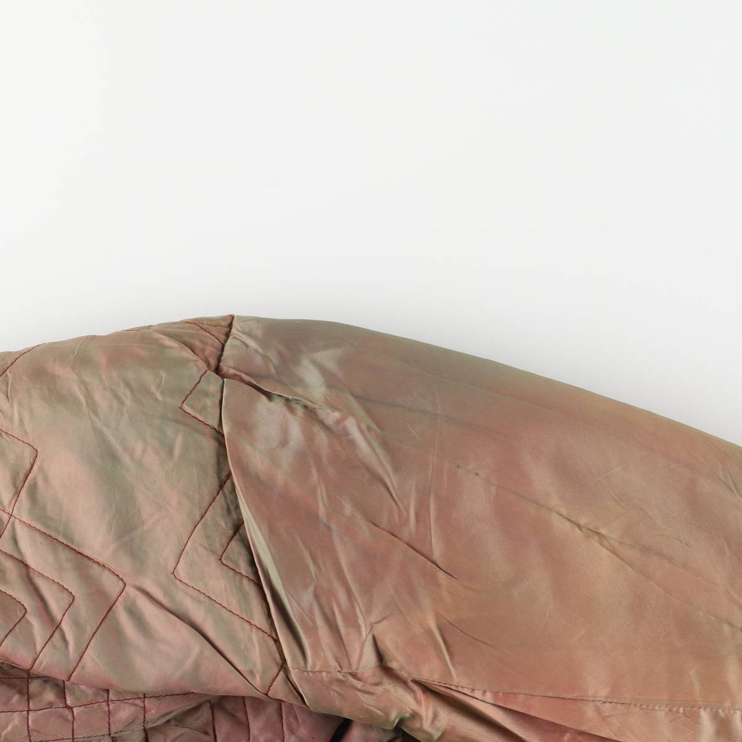 TRAPPER padded leather jacket, men's size XL genuine leather black type Vintage Second Hand