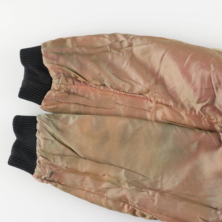 TRAPPER padded leather jacket, men's size XL genuine leather black type Vintage Second Hand