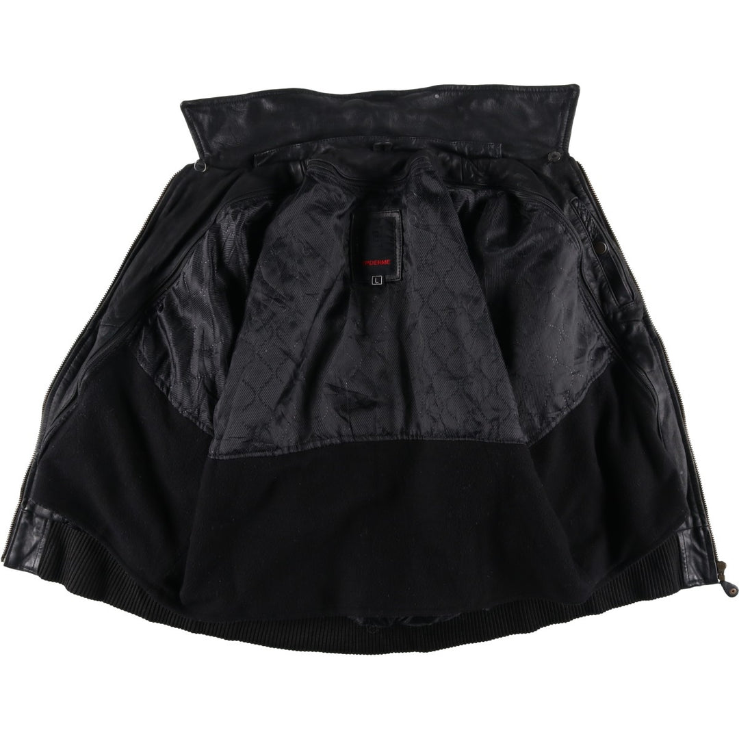 EPIDERME Swing Top Padded Leather Blouson, Men's Size L genuine leather black type Vintage Second Hand