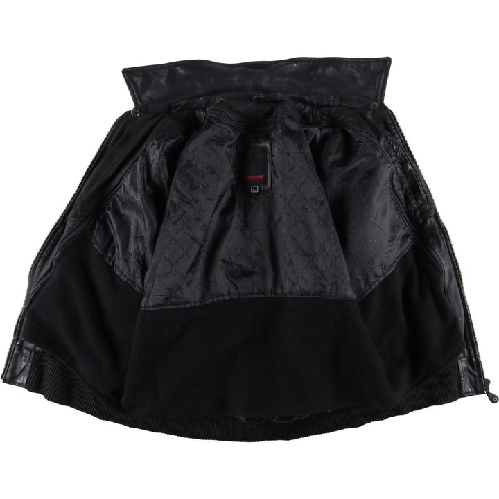 EPIDERME Swing Top Padded Leather Blouson, Men's Size L genuine leather black type Vintage Second Hand