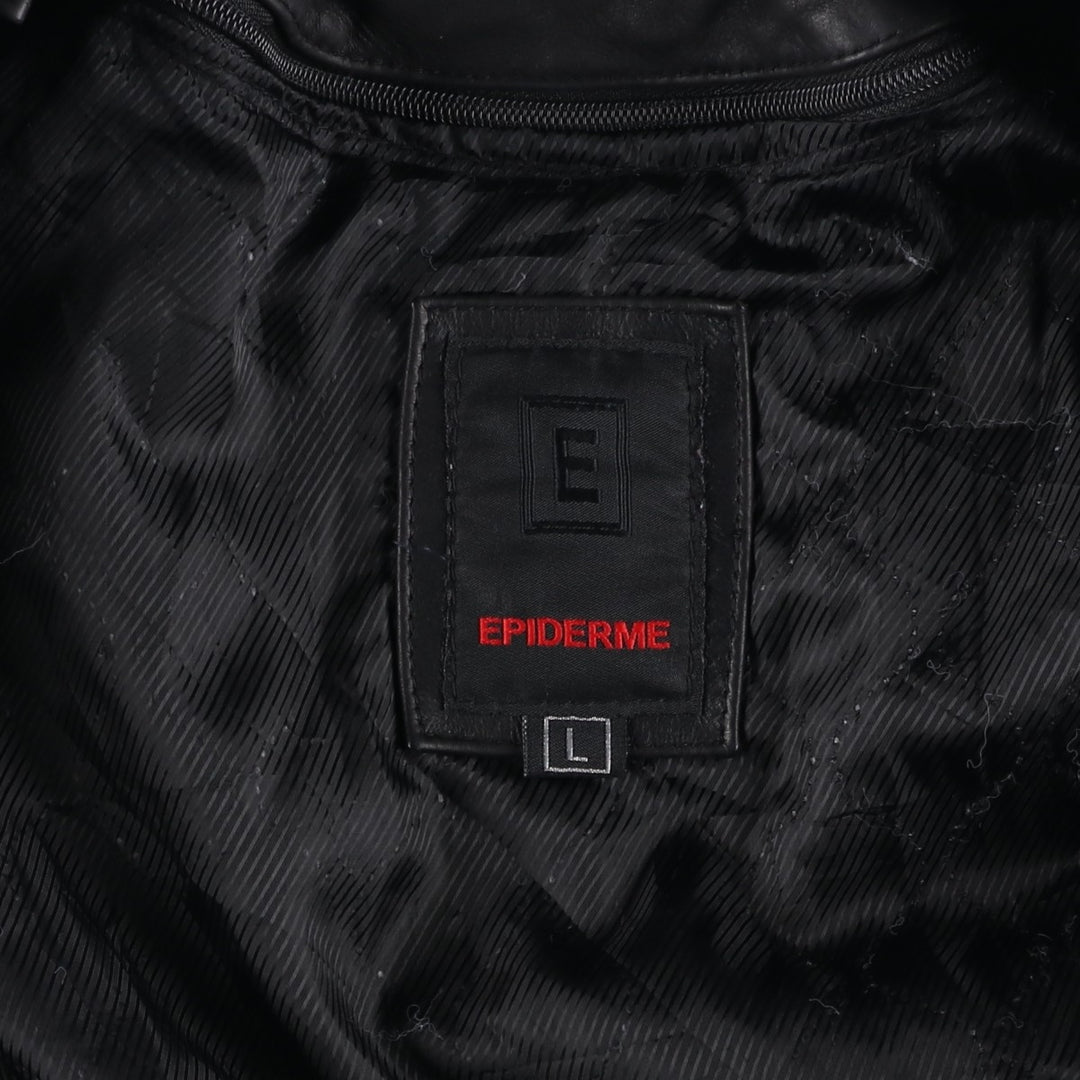 EPIDERME Swing Top Padded Leather Blouson, Men's Size L genuine leather black type Vintage Second Hand